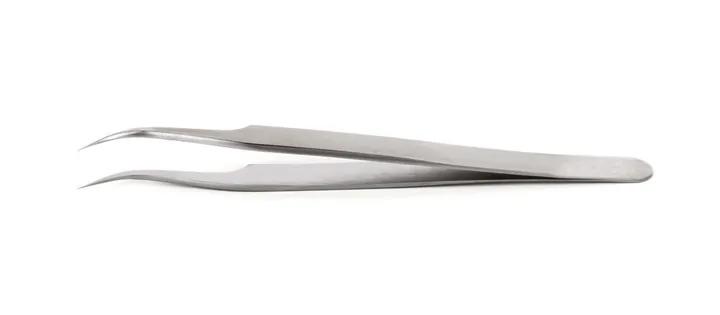 ROTILABO® pensetă de precizie, Cotită DX tip 7, L 118 mm, SS 0.05 mm, 1 bucată — Carl Roth, cod 1P38.1