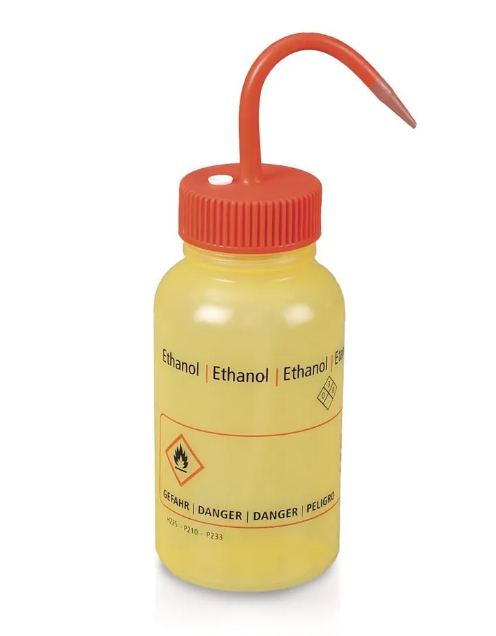 Flacon de spălare cu supapă de aerisire, LDPE, etanol, 500 ml, 1 bucată — Carl Roth, cod 1P5L.1