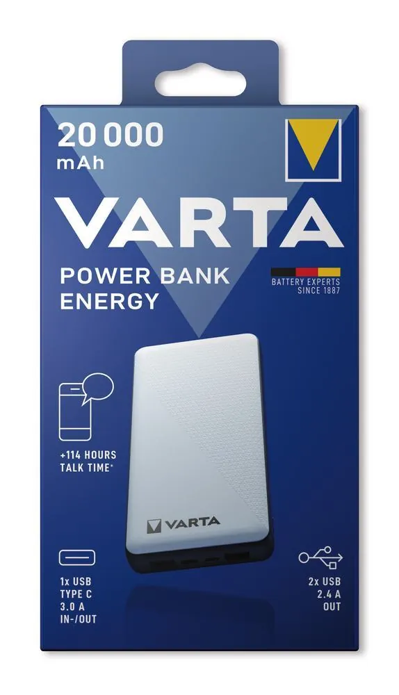 Power Bank Energy, 20.000 mAh, 1 bucată — Carl Roth, cod 1PL6.1
