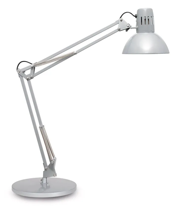 Lampă de birou de studiu cu bază, Metal, cap lampă Ø 17 cm, argintiu, 1 bucată(ți) — Carl Roth, cod 1T3P.1