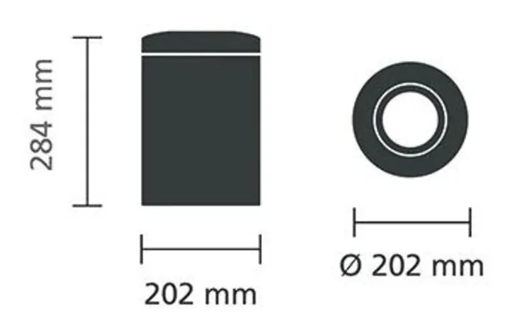 Coș de hârtie auto-stingător, Oțel, crom, Ø 202 mm, Î 284 mm, 7 L — Carl Roth, cod 1T5H.1