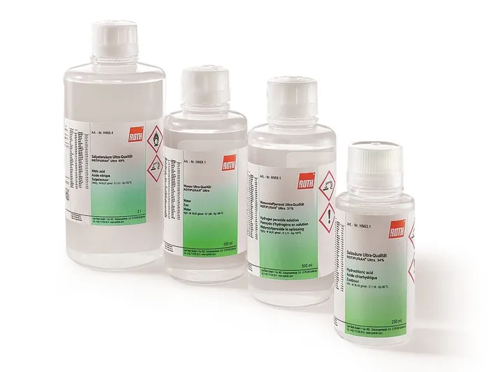Flacon ROTIPURAN®Ultra pentru AAS și ICP, 125 ml, cu capac cu filet — Carl Roth, cod 1Y2A.1