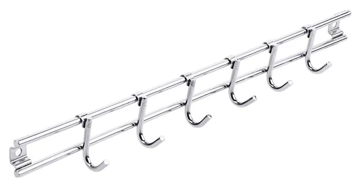 Bară cu cârlige din oțel inoxidabil, cu șase cârlige, 335 x 23 mm, 1 bucată(ți) — Carl Roth, cod 1Y8L.1