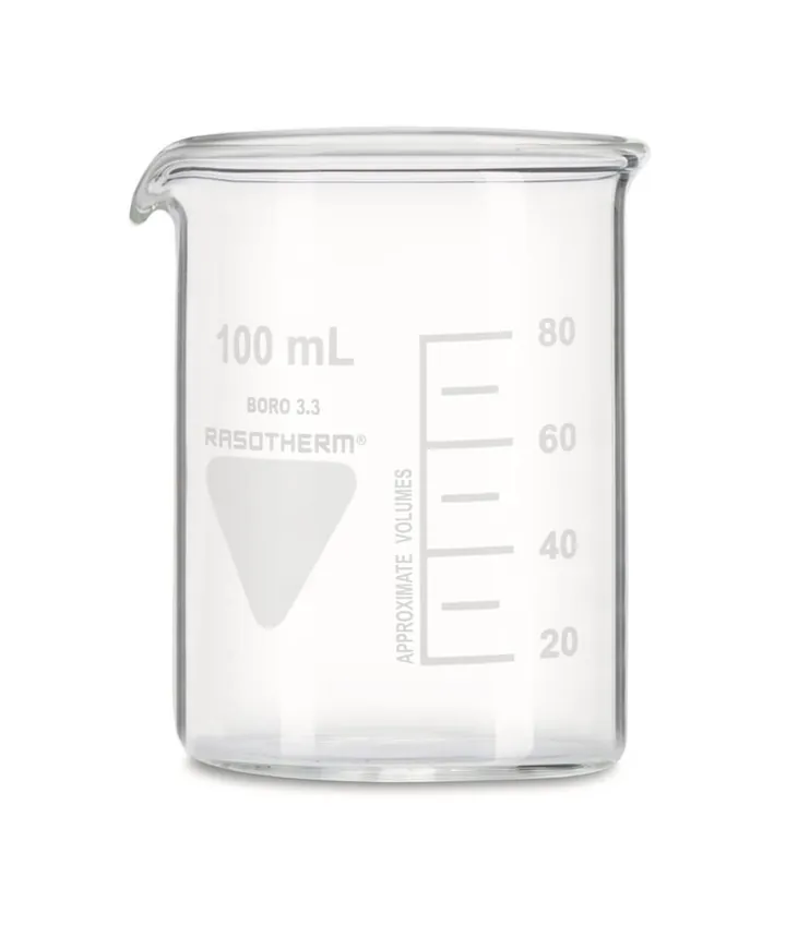 Pahar Berzelius RASOTHERM, scurt, 100 ml, 10 bucată(ți) — Carl Roth, cod 1Y8Y.1