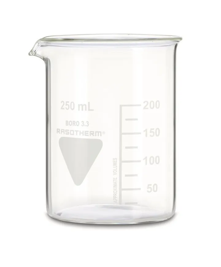 Pahar Berzelius RASOTHERM, scurt, 250 ml, 10 bucată(ți) — Carl Roth, cod 1Y91.1