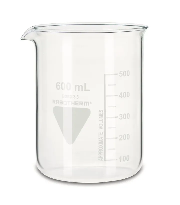 Pahar Berzelius RASOTHERM, scurt, 600 ml, 10 bucată(ți) — Carl Roth, cod 1Y93.1