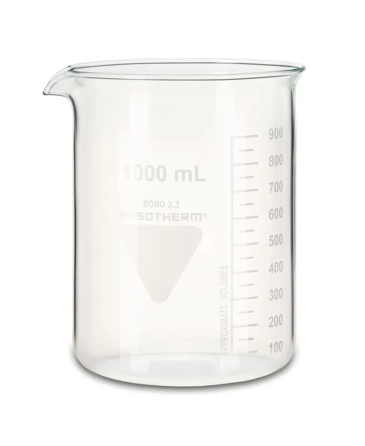 Pahar Berzelius RASOTHERM, scurt, 1000 ml, 10 bucată(ți) — Carl Roth, cod 1Y95.1
