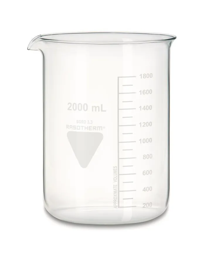 Pahar Berzelius RASOTHERM, scurt, 2000 ml, 10 bucată(ți) — Carl Roth, cod 1Y96.1