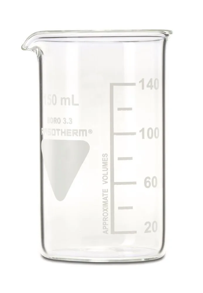 Pahar Berzelius RASOTHERM, înalt, 150 ml, 10 bucăți — Carl Roth, cod 1Y9E.1