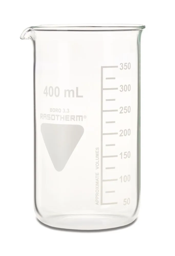 Pahar Berzelius RASOTHERM, înalt, 400 ml, 10 bucăți — Carl Roth, cod 1Y9K.1