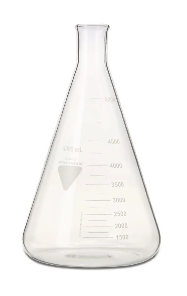 Balon Erlenmeyer RASOTHERM cu gât îngust, 5000 ml, 1 bucată — Carl Roth, cod 1YC7.1