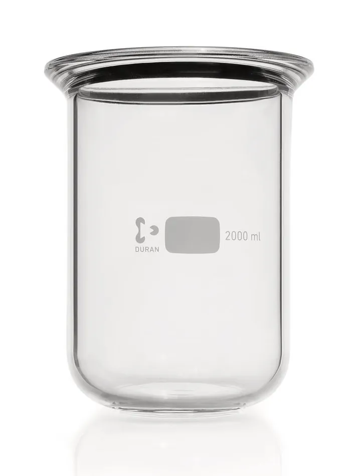 Pahar Berzelius cu flanșă plată, DURAN®, DN120, cu canelură, 2000 ml, 1 bucată — Carl Roth, cod 1YTX.1