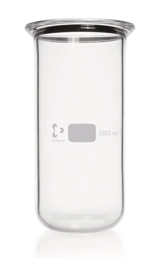 Pahar Berzelius cu flanșă plată, DURAN®, DN120, cu canelură, 3000 ml, 1 bucată — Carl Roth, cod 1YTY.1