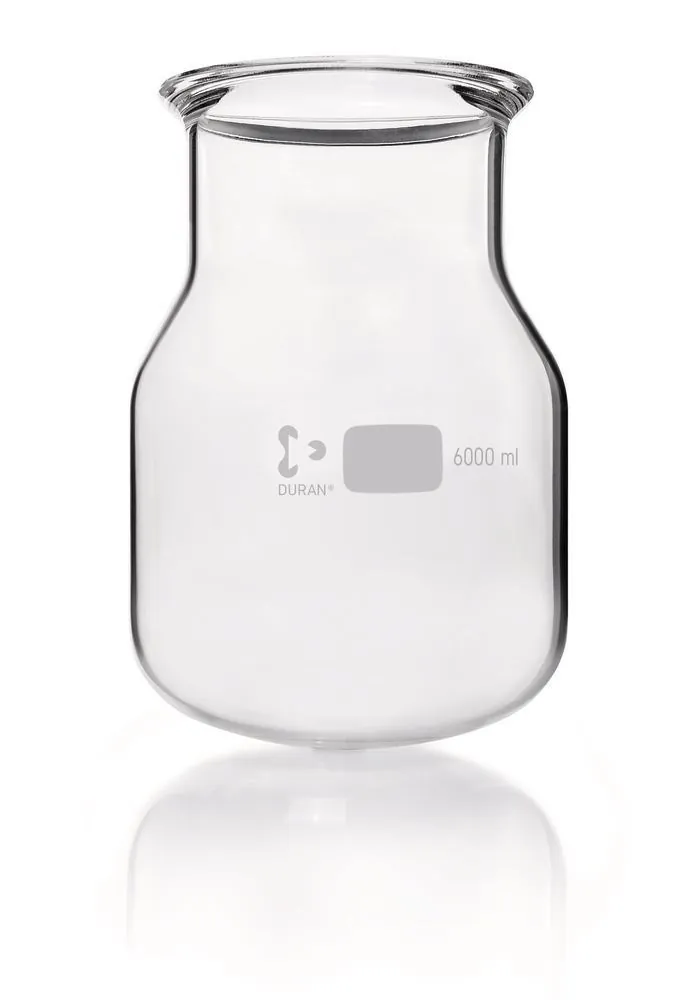Fiolă de reacție cu flanșă plată, DURAN®,, cu canelură, 6000 ml, 1 buc. — Carl Roth, cod 1YX9.1