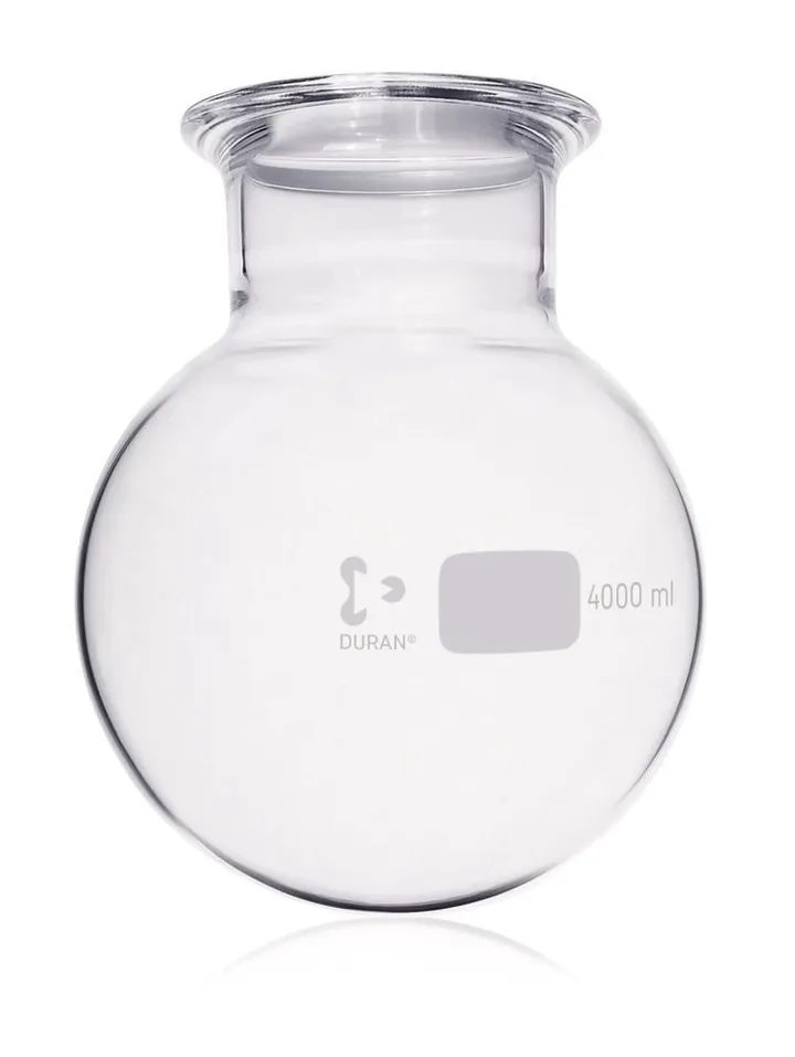 Balon cu fund rotund FF, DURAN®, DN100,, cu canelură, 4000 ml, 1 buc. — Carl Roth, cod 1YXE.1