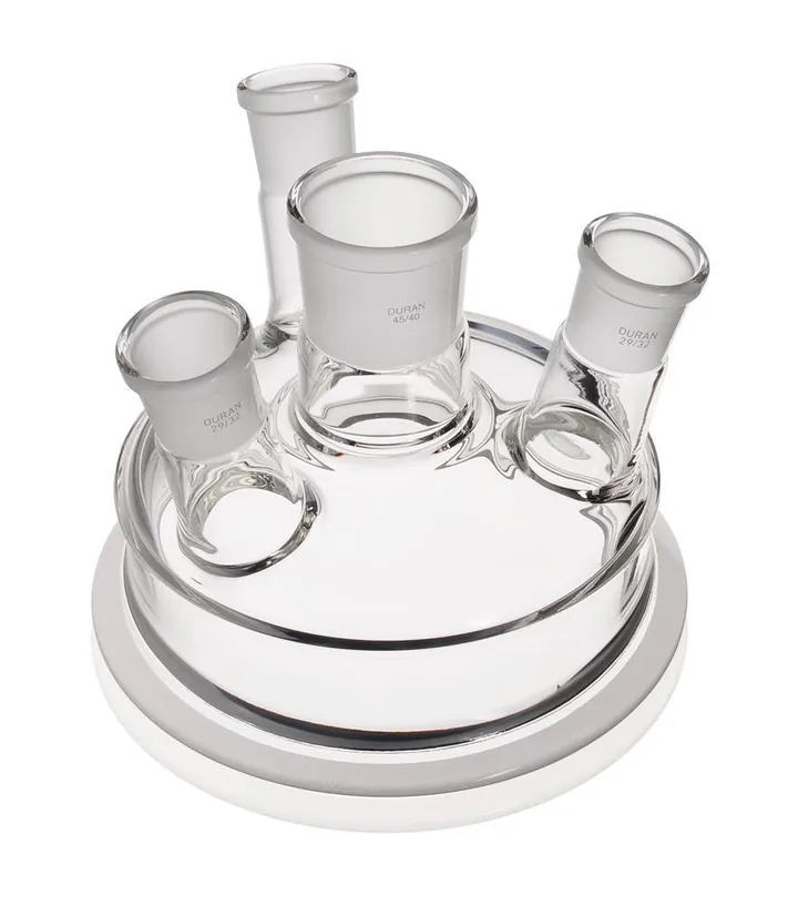 DURAN® Capac cu flanșă plată, DN150, 4 gâturi cu NS, MH NS 45/40, 1 bucată — Carl Roth, cod 1YYN.1