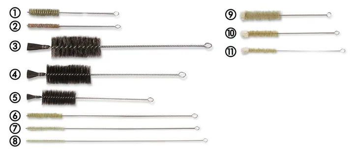 Rotilabo®-brushes, model 2, bronz 0.15, perie L 100, Ø 15 mm, 5 unit(s) — Carl Roth, cod 2023.1