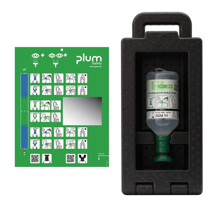 Stație de spălare a ochilor Plum iBox 1 cu 1 x soluție de spălare a ochilor 500 ml — Carl Roth, cod 203K.1
