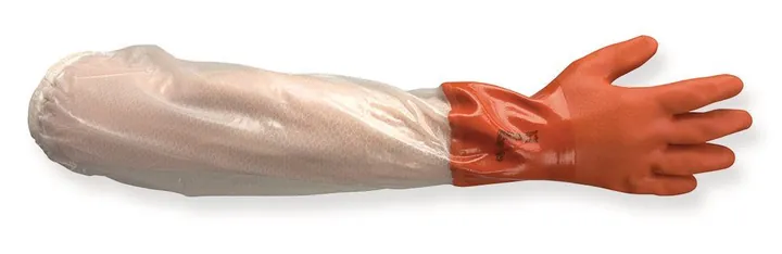 Mănuși de protecție chimică SHOWA 640, L 600 mm, portocalii, mărimea XL, 1 pereche — Carl Roth, cod 20A3.1