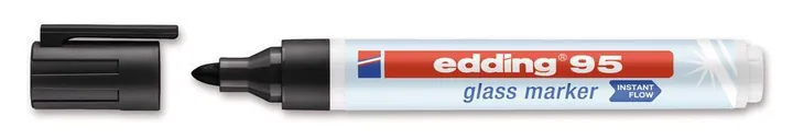 Markere pentru sticlă edding 95, negru, 1.5-3 mm, 10 buc. — Carl Roth, cod 20N2.1