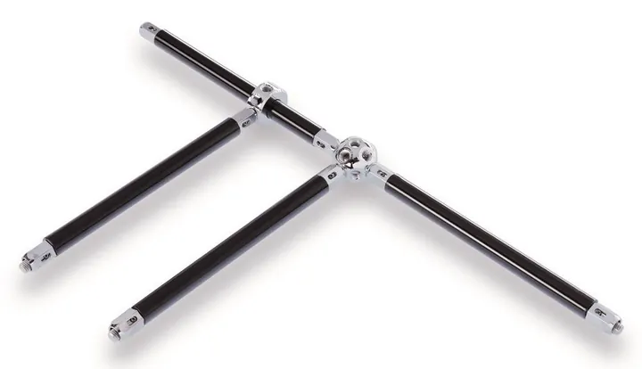 Tijă de stativ L 35.3cm, Ø 22 mm,, 2 x conexiuni filetate M12, oțel negru — Carl Roth, cod 20XT.1