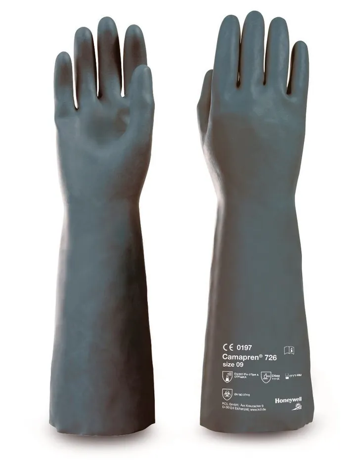 Mănuși de protecție chimică, Camapren 726, negre, 385-415mm, mărimea 9, 1 pereche — Carl Roth, cod 210E.1