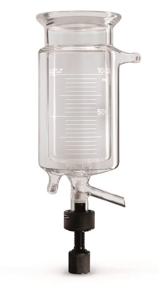 Vas de reacție, DN60, 0.5 l, cilindric,, manta de temperatură, conector KF, ventil de golire. — Carl Roth, cod 21TH.1