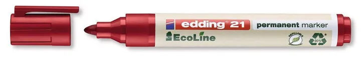 Marker permanent 21 EcoLine, Roșu, lățime linie 1.5-3 mm, 10 bucăți — Carl Roth, cod 228H.1