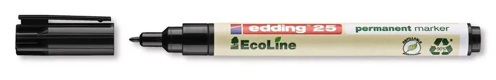 Marker permanent 25 EcoLine, Negru, lățime linie 1 mm, 10 bucăți — Carl Roth, cod 228L.1