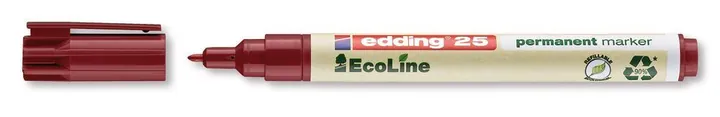 Marker permanent 25 EcoLine, Roșu, lățime linie 1 mm, 10 bucăți — Carl Roth, cod 228P.1