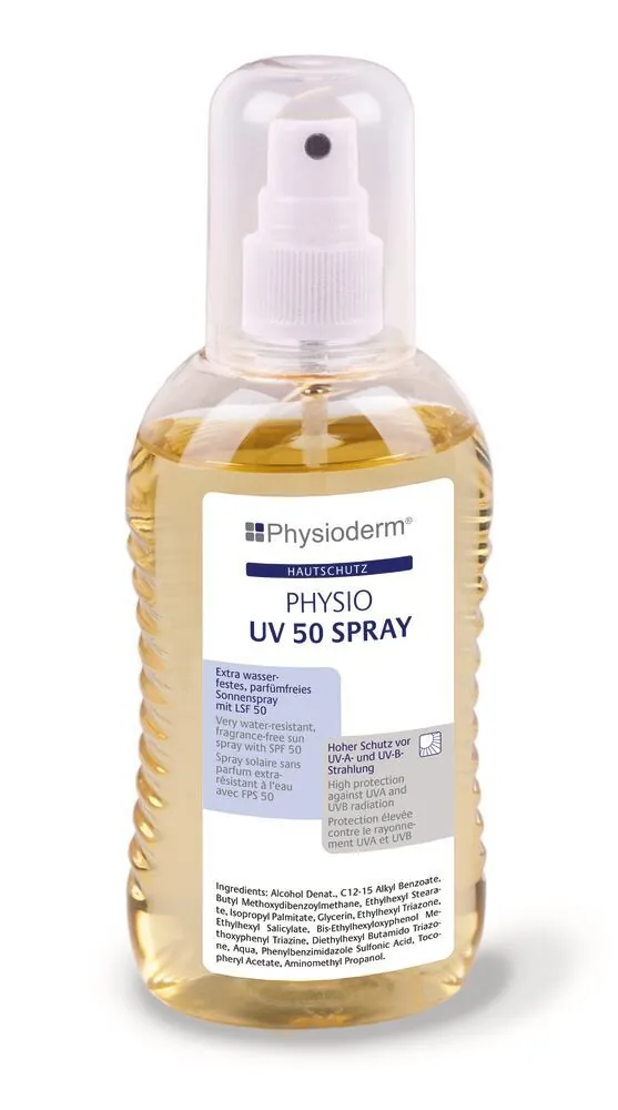 Protecție UV pentru piele - PHYSIO UV 50 SPRAY, SPF 50, flacon cu pulverizator, 200 ml, 1 buc. — Carl Roth, cod 229K.1