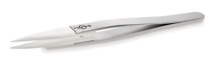 ROTILABO® pensetă ceramică, Cu mâner din oțel inoxidabil, dreaptă, ascuțită 1mm, 1 bucată — Carl Roth, cod 22A7.1