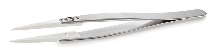 ROTILABO® pensetă ceramică, Cu mâner din oțel inoxidabil, dreaptă, vârf 0.3mm, 1 bucată — Carl Roth, cod 22A9.1