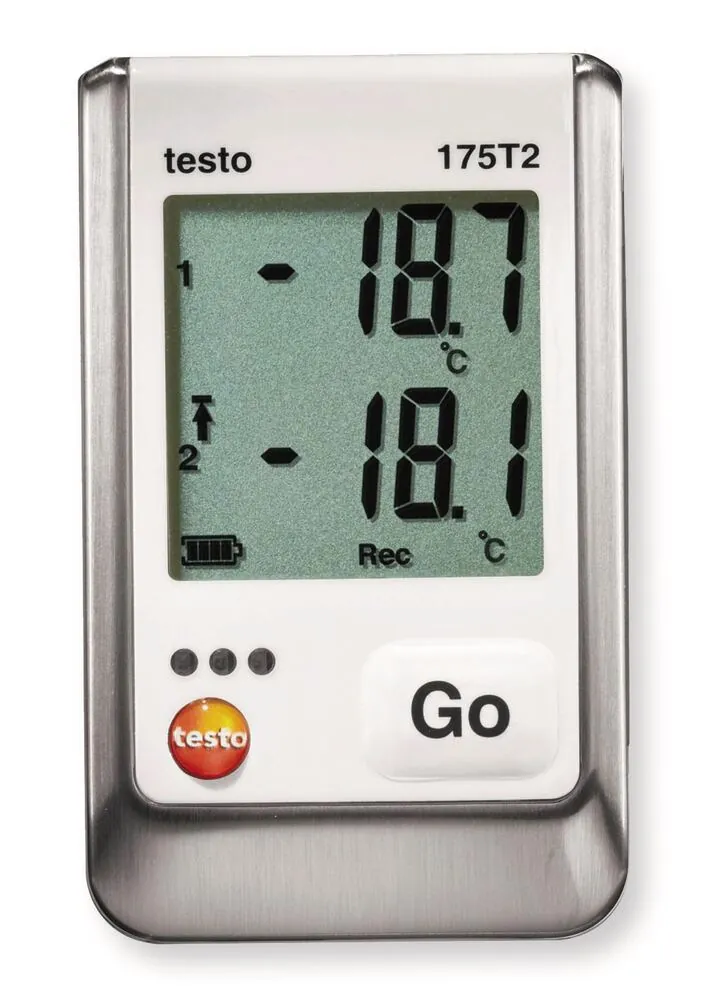 Înregistrator de date testo 175 T2, Pentru temperatură, 1 bucată — Carl Roth, cod 22C2.1
