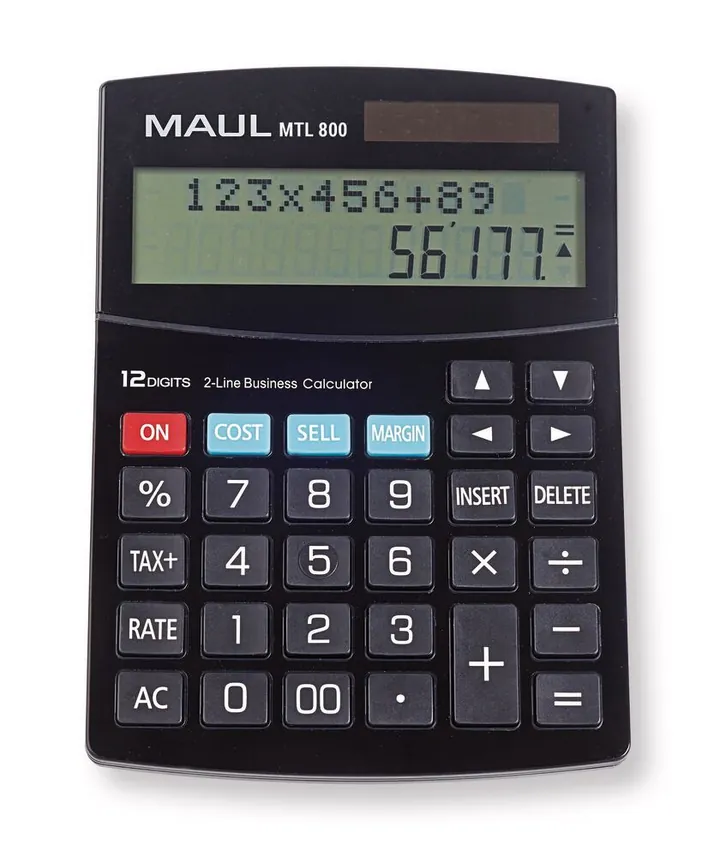 Calculator de buzunar solar MTL 800, L 190 x W 140 x H 30 mm, 196 g — Carl Roth, cod 23EL.1