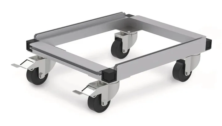 Cărucioare cu role pentru tăvi de colectare b.safe, aluminiu, pentru tavă HDPE-EX de 20 l — Carl Roth, cod 23KH.1