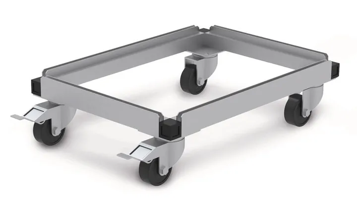 Cărucioare cu role pentru tăvi de colectare b.safe, aluminiu, pentru tavă HDPE de 25 l — Carl Roth, cod 23KL.1