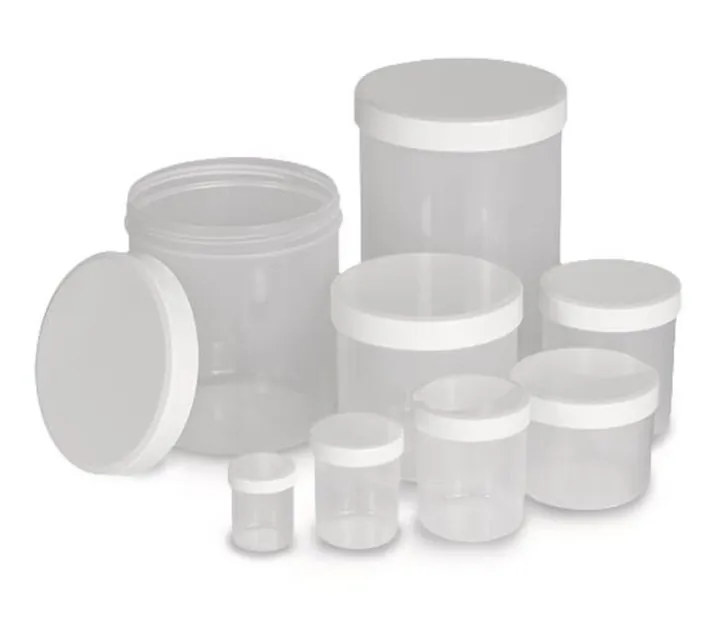 Cutii cu capace înșurubabile PP, transp., Capac alb, 500 ml, 10 bucăți — Carl Roth, cod 245W.1