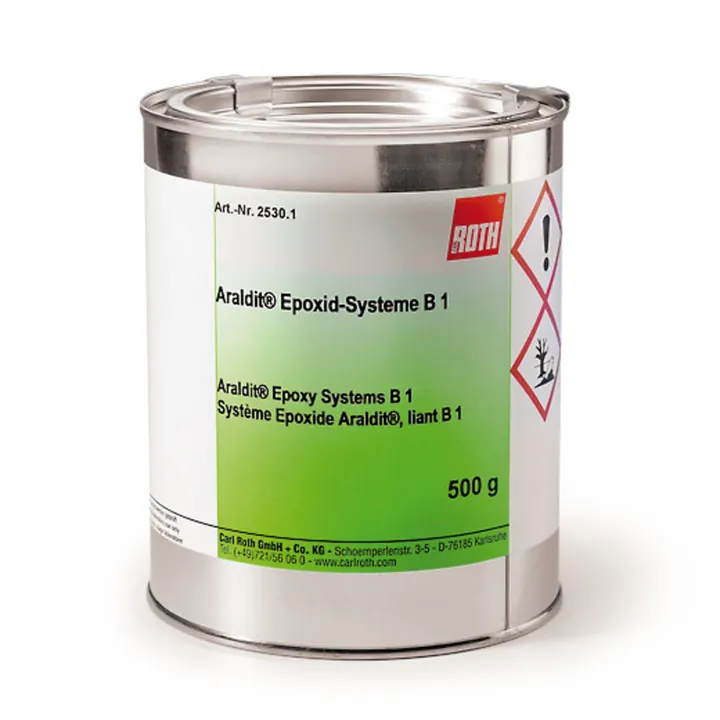 Araldit® Mediu de legare B1, pe bază de epoxid, lichid, 500 g, tablă cositorită — Carl Roth, cod 2530.1