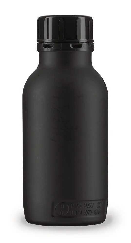 Sticlă cu gât îngust 308/310 negru, 500 ml, fără mâner, 120 bucăți — Carl Roth, cod 256C.1