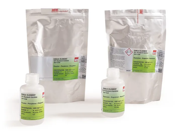 Soluție standard ICP de ytriu, ROTI®Star, 10000 mg/l Y, Densitate (D) ~1 g/cm³ — Carl Roth, cod 2574.1