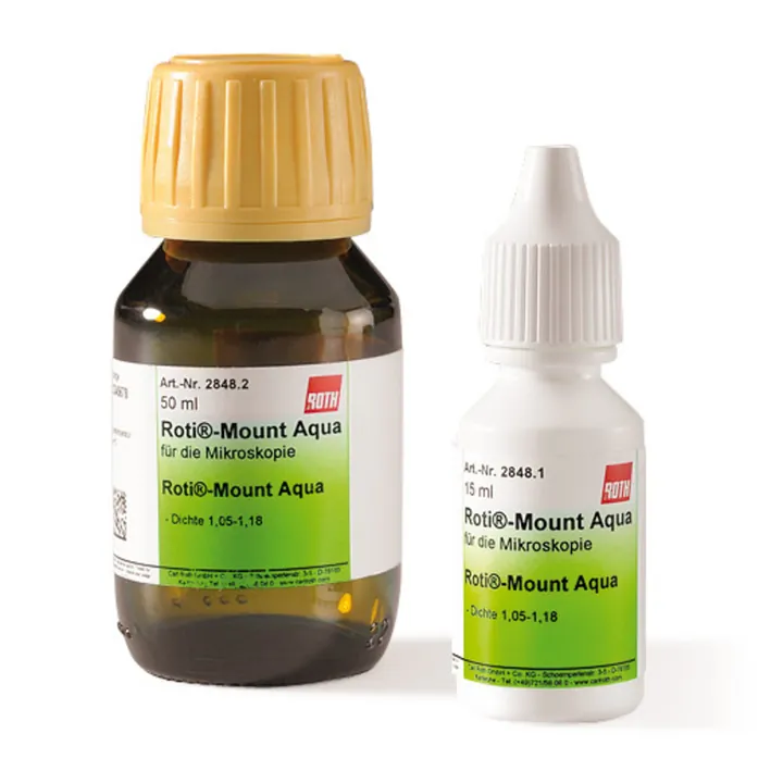 ROTI®Mount Aqua, pentru microscopie, 50 ml, sticlă — Carl Roth, cod 2848.2