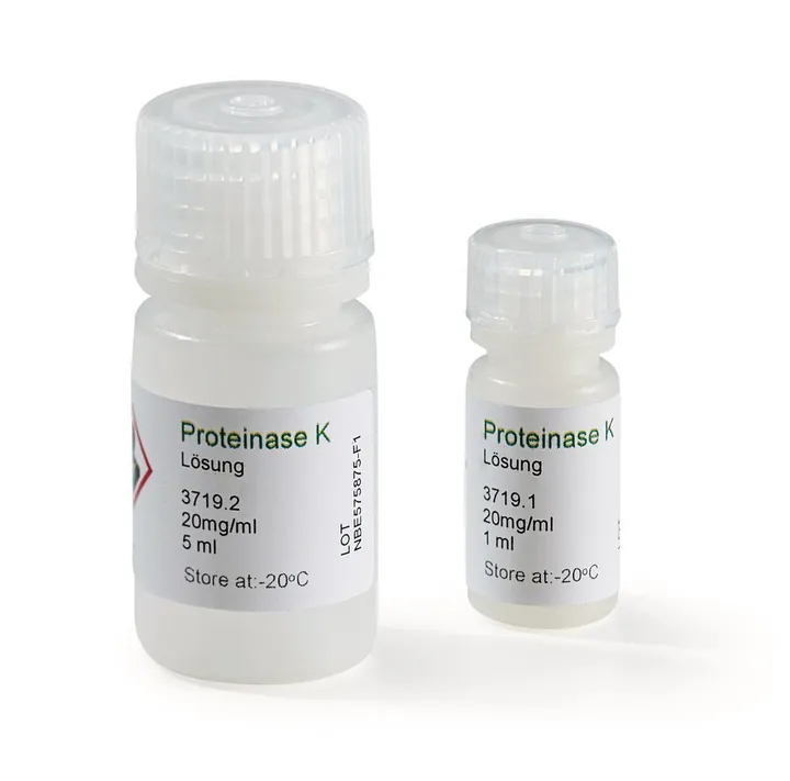 Proteinază K - Soluție, 20 mg/ml, sterilă, gata de utilizare, 5 ml, plastic — Carl Roth, cod 3719.2