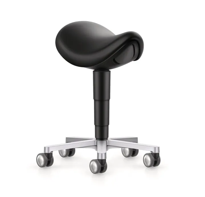 Scaun șa, negru, imitație piele, înălțime șezut, 540-800 mm, 1 bucată — Carl Roth, cod 3KKP.1