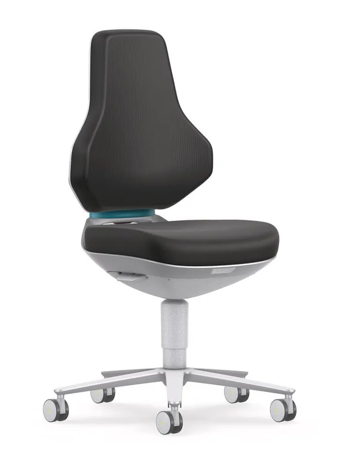 Scaun Texon pentru cameră curată, negru, înălțime șezut 450-620 mm, 1 bucată — Carl Roth, cod 3L0L.1