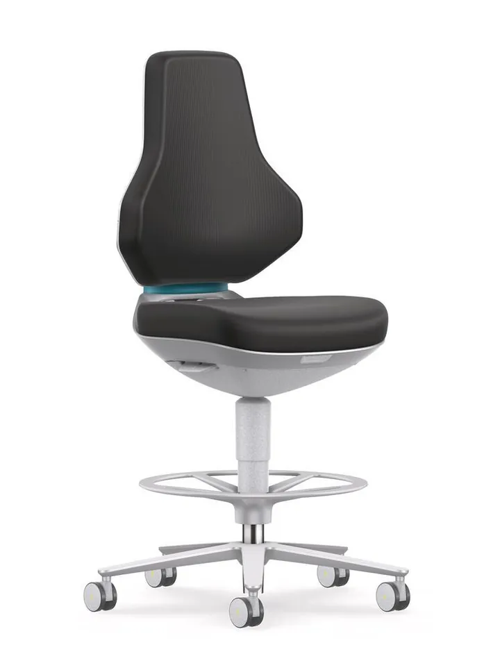 Scaun Texon pentru cameră curată, negru, înălțime șezut 570-810 mm, 1 bucată — Carl Roth, cod 3L0P.1