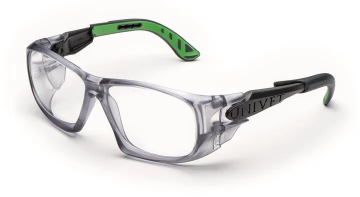 Ochelari de protecție 5X9 CR39, ramă gunmetal/verde, lentilă clară, 1 unitate(ăți) — Carl Roth, cod 3L54.1