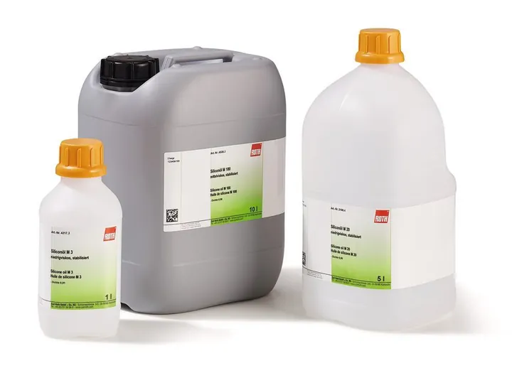 Ulei de silicon M 50, stabilizat, vâscozitate medie, 50 cSt, 25 kg, plastic — Carl Roth, cod 4212.1