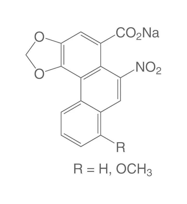 Sare de sodiu a acidului aristolochic (I și II), ROTICHROM® CHR, 500 mg, sticlă — Carl Roth, cod 7268.1