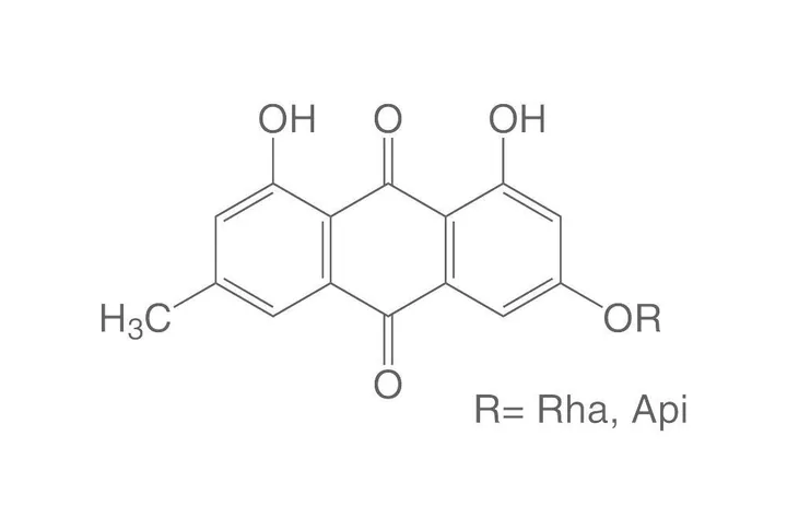 Frangulină (A+B), ROTICHROM® CHR, 25 mg, sticlă — Carl Roth, cod 7404.1